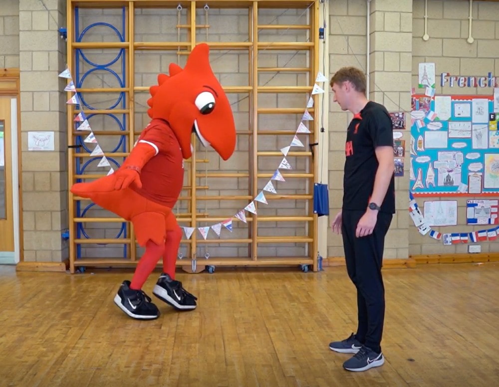 KS1 PE mascot skills with Mighty Red