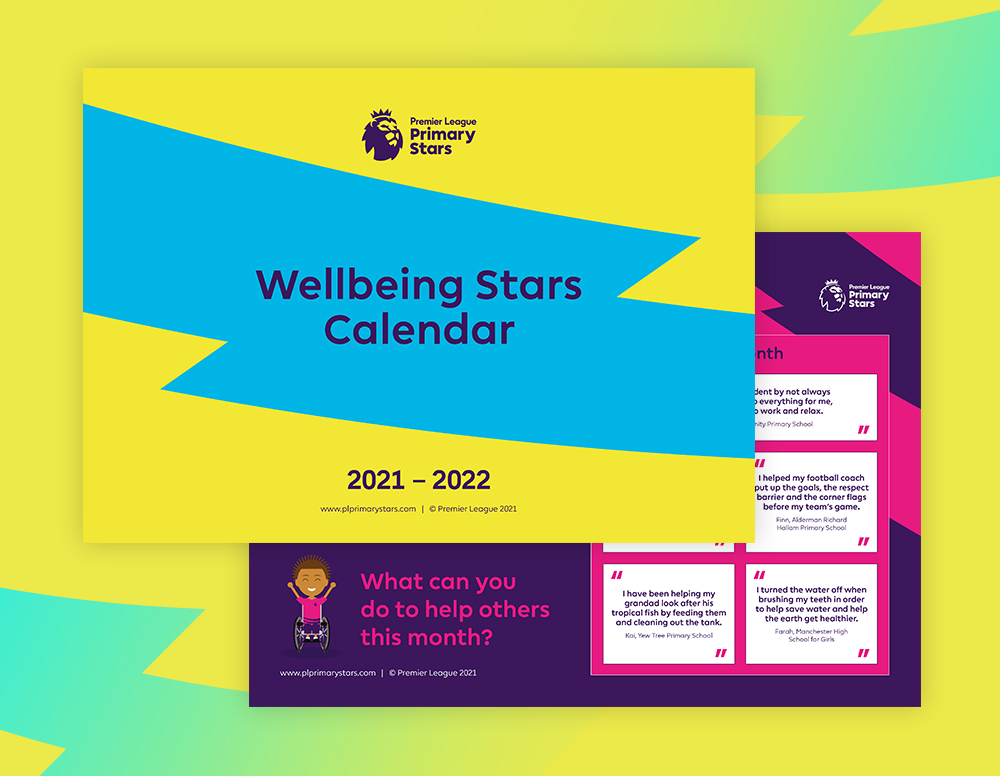 Premier League Primary Stars | Premier League Wellbeing Stars A4 calendar